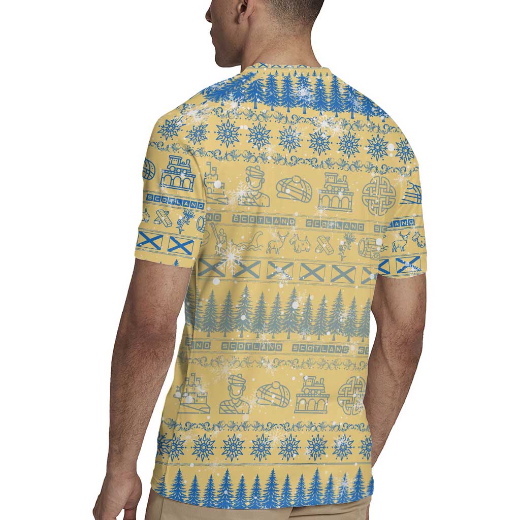 Merry Christmas Scotland Rugby Jersey Xmas Travel Map - Wonder Print Shop