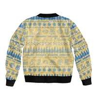 Merry Christmas Scotland Sleeve Zip Bomber Jacket Xmas Travel Map - Wonder Print Shop