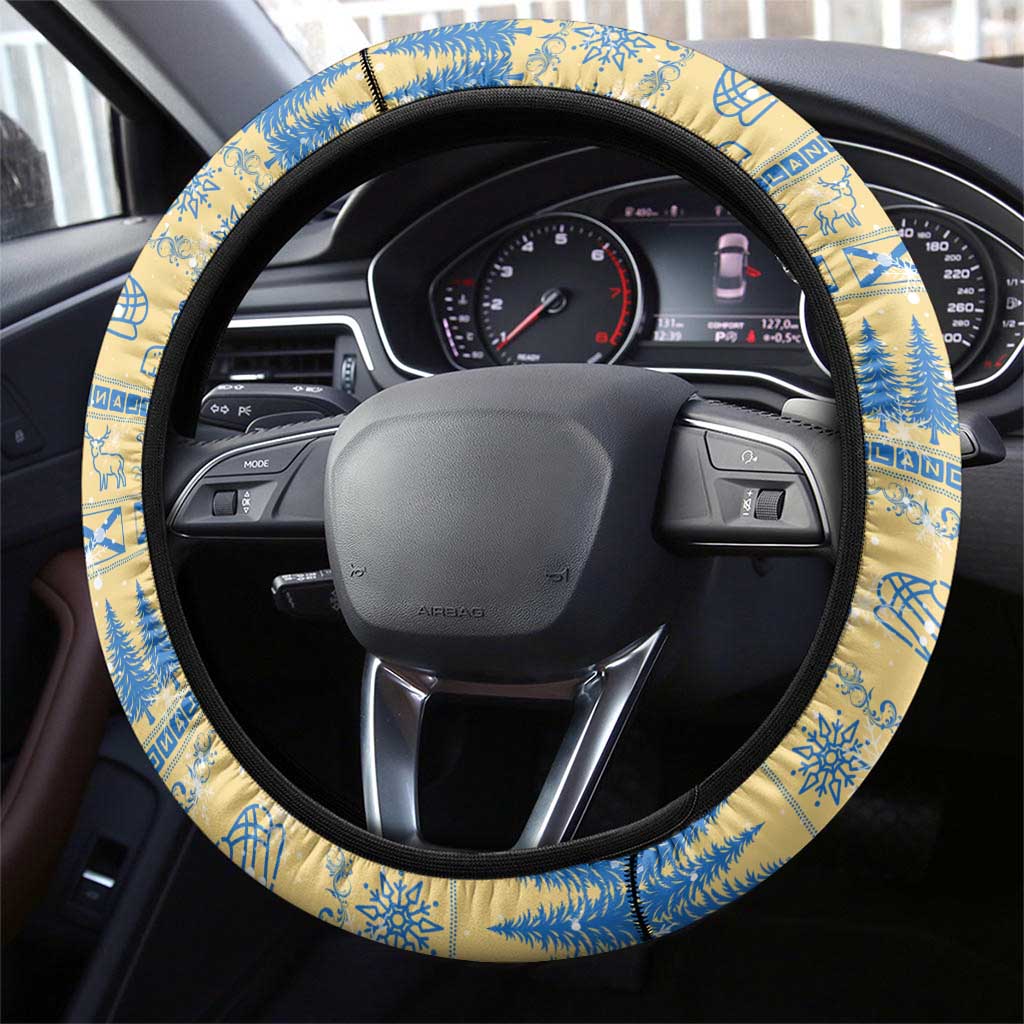 Merry Christmas Scotland Steering Wheel Cover Xmas Travel Map - Wonder Print Shop