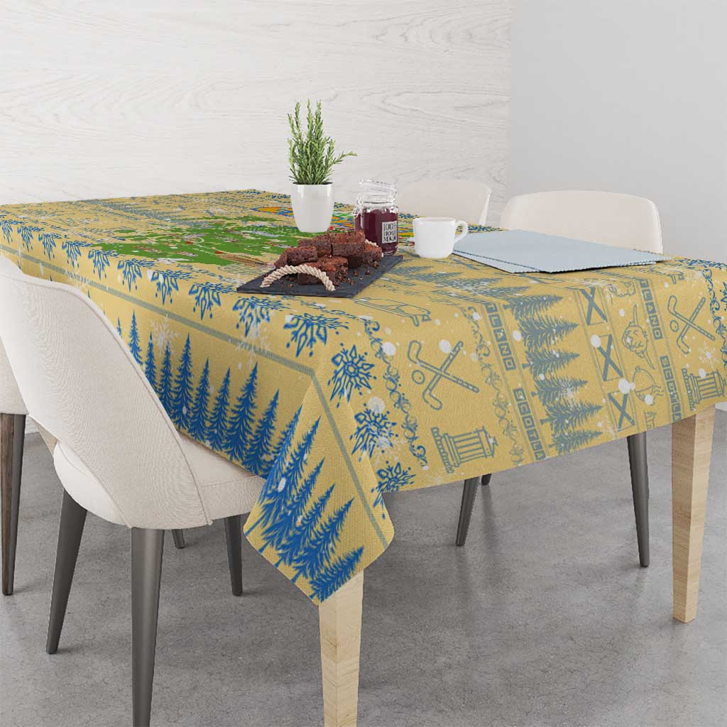 Merry Christmas Scotland Tablecloth Xmas Travel Map - Wonder Print Shop