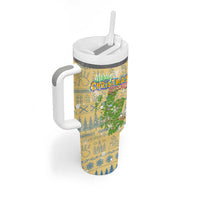 Merry Christmas Scotland Tumbler With Handle Xmas Travel Map - Wonder Print Shop