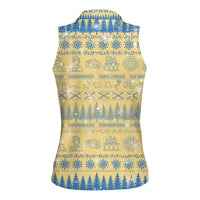 Merry Christmas Scotland Women Sleeveless Polo Shirt Xmas Travel Map - Wonder Print Shop