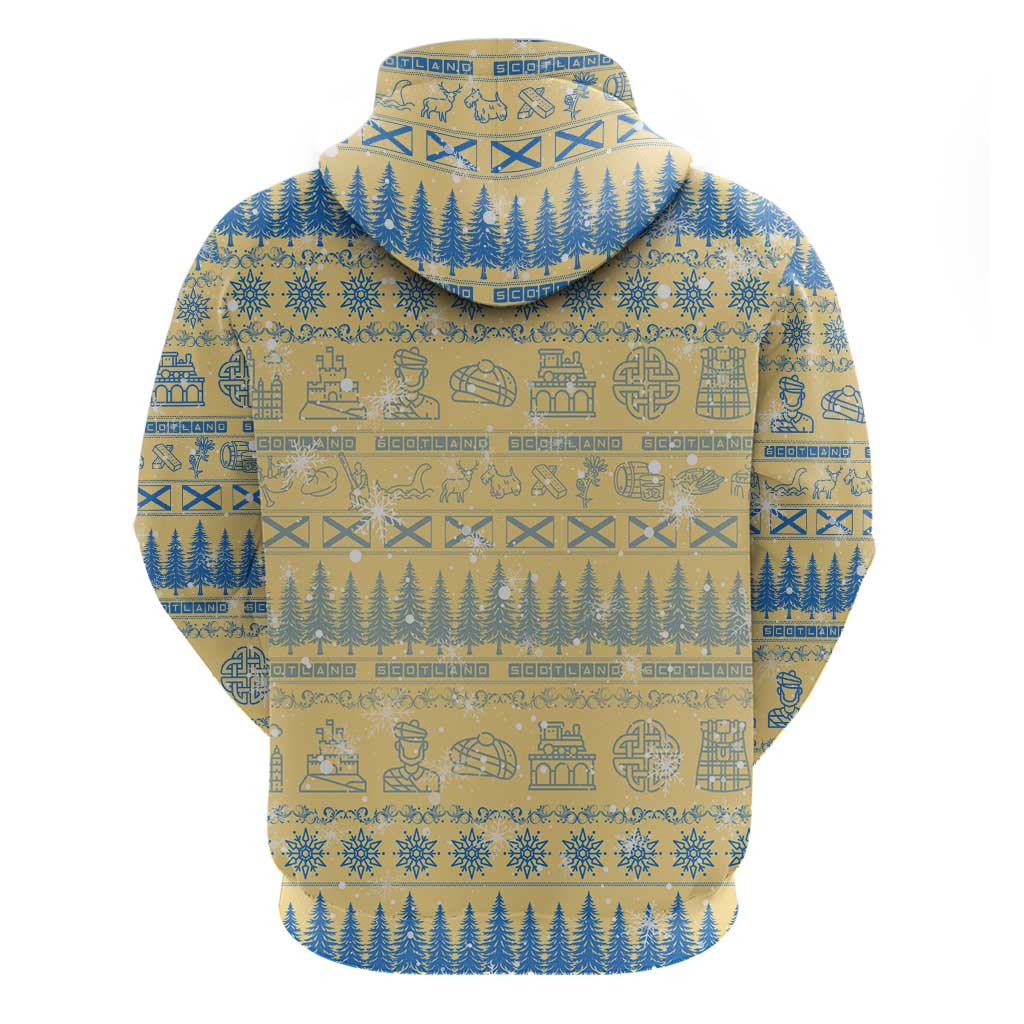Merry Christmas Scotland Zip Hoodie Xmas Travel Map - Wonder Print Shop