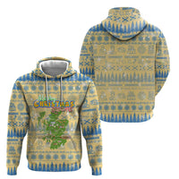 Merry Christmas Scotland Zip Hoodie Xmas Travel Map - Wonder Print Shop
