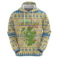 Merry Christmas Scotland Zip Hoodie Xmas Travel Map - Wonder Print Shop