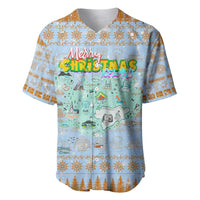 Merry Christmas Iceland Baseball Jersey Xmas Travel Map - Wonder Print Shop