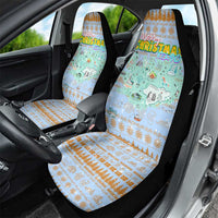 Merry Christmas Iceland Car Seat Cover Xmas Travel Map - Wonder Print Shop