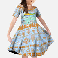 Merry Christmas Iceland Family Matching Mermaid Dress and Hawaiian Shirt Xmas Travel Map - Wonder Print Shop