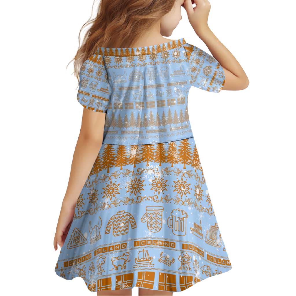 Merry Christmas Iceland Family Matching Off Shoulder Maxi Dress and Hawaiian Shirt Xmas Travel Map - Wonder Print Shop