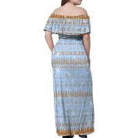 Merry Christmas Iceland Family Matching Off Shoulder Maxi Dress and Hawaiian Shirt Xmas Travel Map - Wonder Print Shop