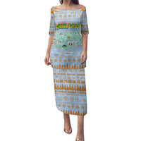 Merry Christmas Iceland Family Matching Puletasi and Hawaiian Shirt Xmas Travel Map - Wonder Print Shop