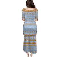 Merry Christmas Iceland Family Matching Puletasi and Hawaiian Shirt Xmas Travel Map - Wonder Print Shop