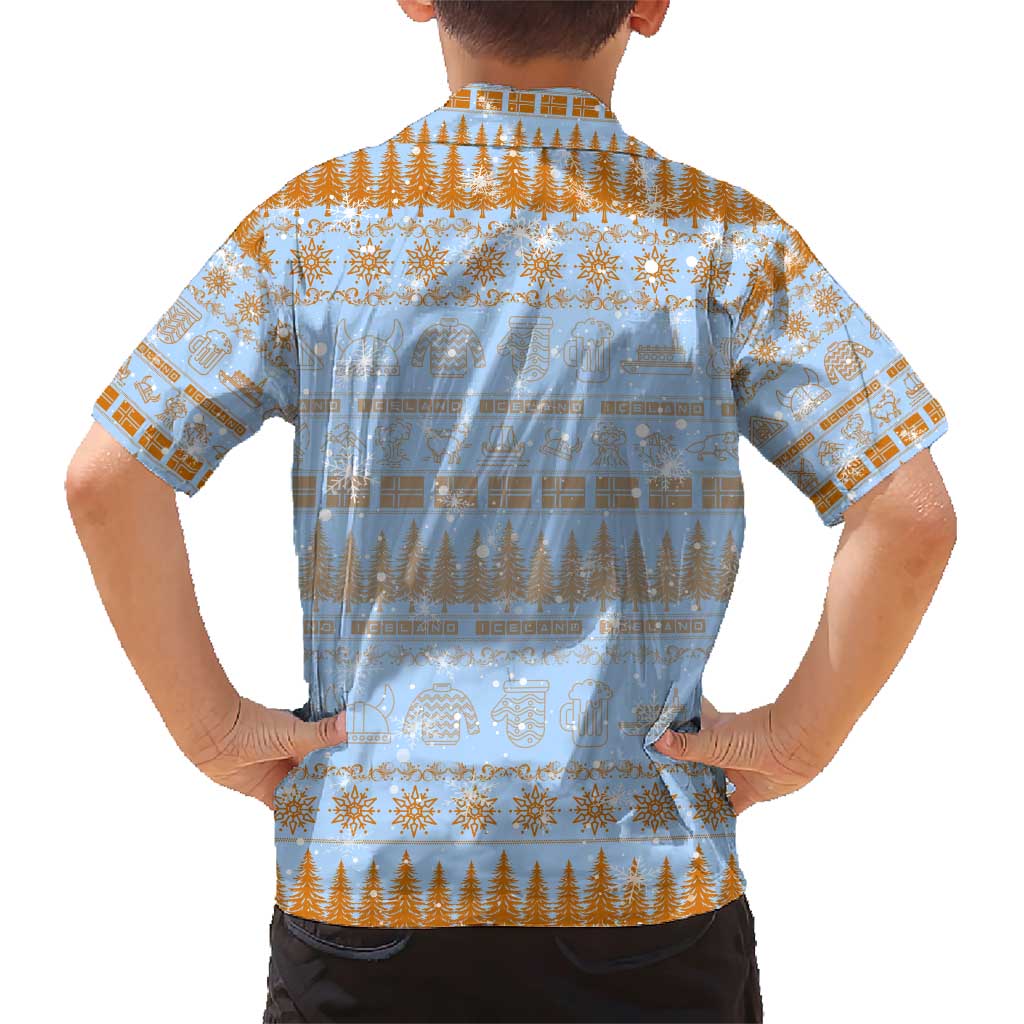 Merry Christmas Iceland Family Matching Short Sleeve Bodycon Dress and Hawaiian Shirt Xmas Travel Map - Wonder Print Shop