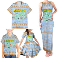 Merry Christmas Iceland Family Matching Tank Maxi Dress and Hawaiian Shirt Xmas Travel Map - Wonder Print Shop