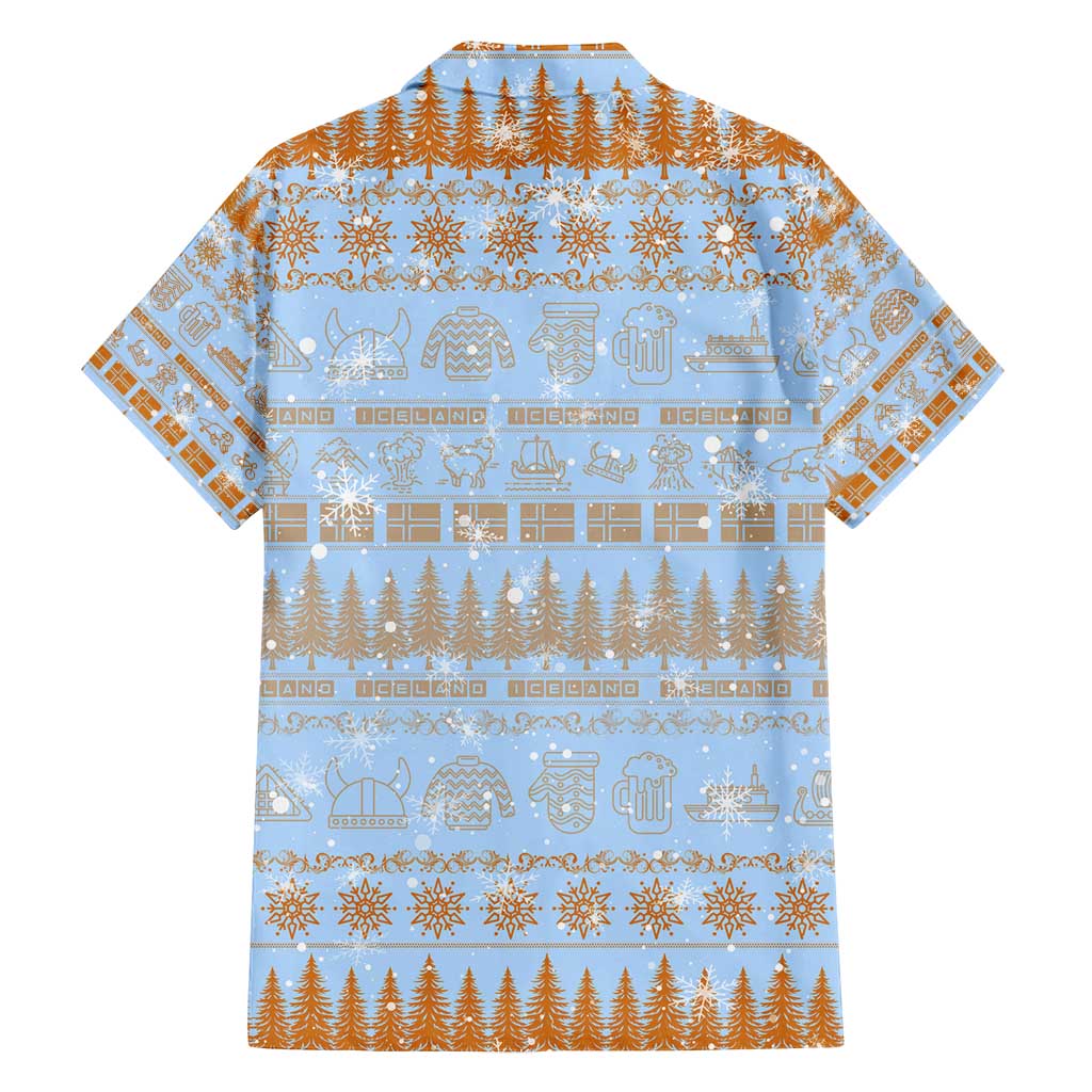 Merry Christmas Iceland Family Matching Tank Maxi Dress and Hawaiian Shirt Xmas Travel Map - Wonder Print Shop