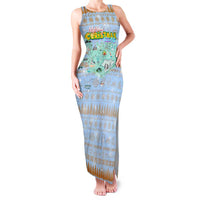 Merry Christmas Iceland Family Matching Tank Maxi Dress and Hawaiian Shirt Xmas Travel Map - Wonder Print Shop