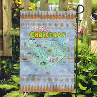 Merry Christmas Iceland Garden Flag Xmas Travel Map - Wonder Print Shop