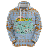 Merry Christmas Iceland Hoodie Xmas Travel Map - Wonder Print Shop