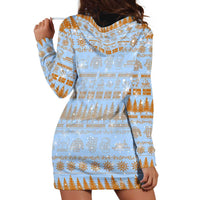 Merry Christmas Iceland Hoodie Dress Xmas Travel Map - Wonder Print Shop