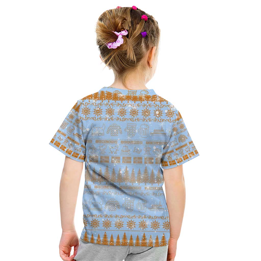 Merry Christmas Iceland Kid T Shirt Xmas Travel Map - Wonder Print Shop