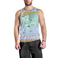 Merry Christmas Iceland Men Tank Top Xmas Travel Map - Wonder Print Shop