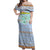 Merry Christmas Iceland Off Shoulder Maxi Dress Xmas Travel Map - Wonder Print Shop