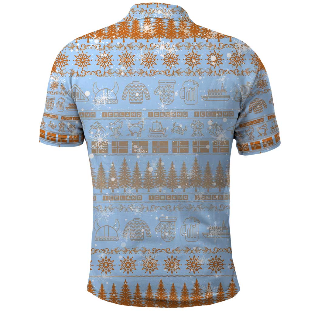 Merry Christmas Iceland Polo Shirt Xmas Travel Map - Wonder Print Shop