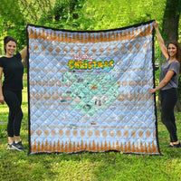 Merry Christmas Iceland Quilt Xmas Travel Map - Wonder Print Shop