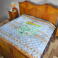 Merry Christmas Iceland Quilt Xmas Travel Map - Wonder Print Shop
