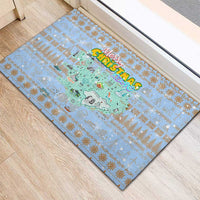 Merry Christmas Iceland Rubber Doormat Xmas Travel Map - Wonder Print Shop