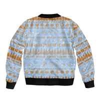 Merry Christmas Iceland Sleeve Zip Bomber Jacket Xmas Travel Map - Wonder Print Shop