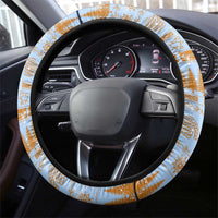 Merry Christmas Iceland Steering Wheel Cover Xmas Travel Map - Wonder Print Shop