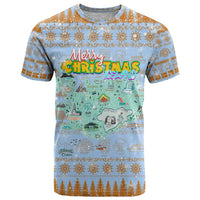 Merry Christmas Iceland T Shirt Xmas Travel Map - Wonder Print Shop
