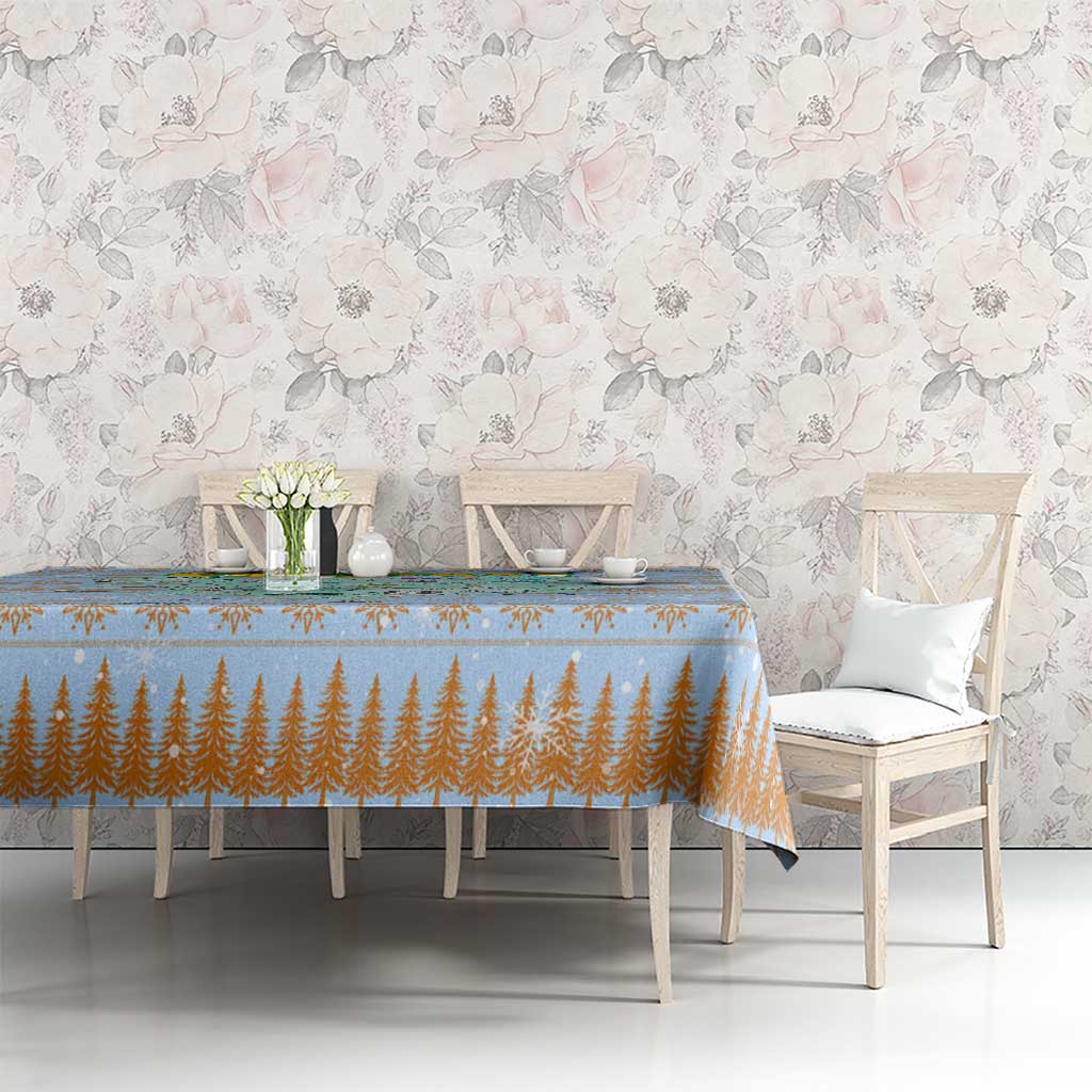 Merry Christmas Iceland Tablecloth Xmas Travel Map - Wonder Print Shop