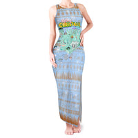 Merry Christmas Iceland Tank Maxi Dress Xmas Travel Map - Wonder Print Shop