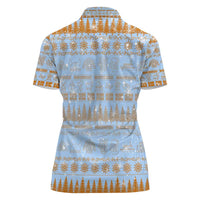 Merry Christmas Iceland Women Polo Shirt Xmas Travel Map - Wonder Print Shop