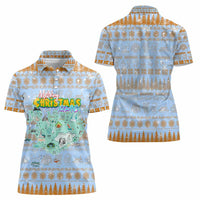 Merry Christmas Iceland Women Polo Shirt Xmas Travel Map - Wonder Print Shop