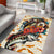 Bass Fishing Reel Cool Dad Area Rug Tropical Vintage