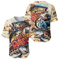 Bass Fishing Reel Cool Dad Baseball Jersey Tropical Vintage