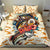 Bass Fishing Reel Cool Dad Bedding Set Tropical Vintage