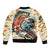 Bass Fishing Reel Cool Dad Bomber Jacket Tropical Vintage