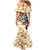 Bass Fishing Reel Cool Dad Family Matching Mermaid Dress and Hawaiian Shirt Tropical Vintage