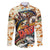 Bass Fishing Reel Cool Dad Family Matching Off The Shoulder Long Sleeve Dress and Hawaiian Shirt Tropical Vintage
