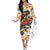 Bass Fishing Reel Cool Dad Family Matching Off The Shoulder Long Sleeve Dress and Hawaiian Shirt Tropical Vintage