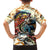 Bass Fishing Reel Cool Dad Family Matching Summer Maxi Dress and Hawaiian Shirt Tropical Vintage