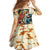 Bass Fishing Reel Cool Dad Family Matching Summer Maxi Dress and Hawaiian Shirt Tropical Vintage