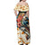 Bass Fishing Reel Cool Dad Off Shoulder Maxi Dress Tropical Vintage