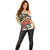 Bass Fishing Reel Cool Dad Off Shoulder Sweater Tropical Vintage