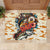 Bass Fishing Reel Cool Dad Rubber Doormat Tropical Vintage