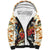 Bass Fishing Reel Cool Dad Sherpa Hoodie Tropical Vintage